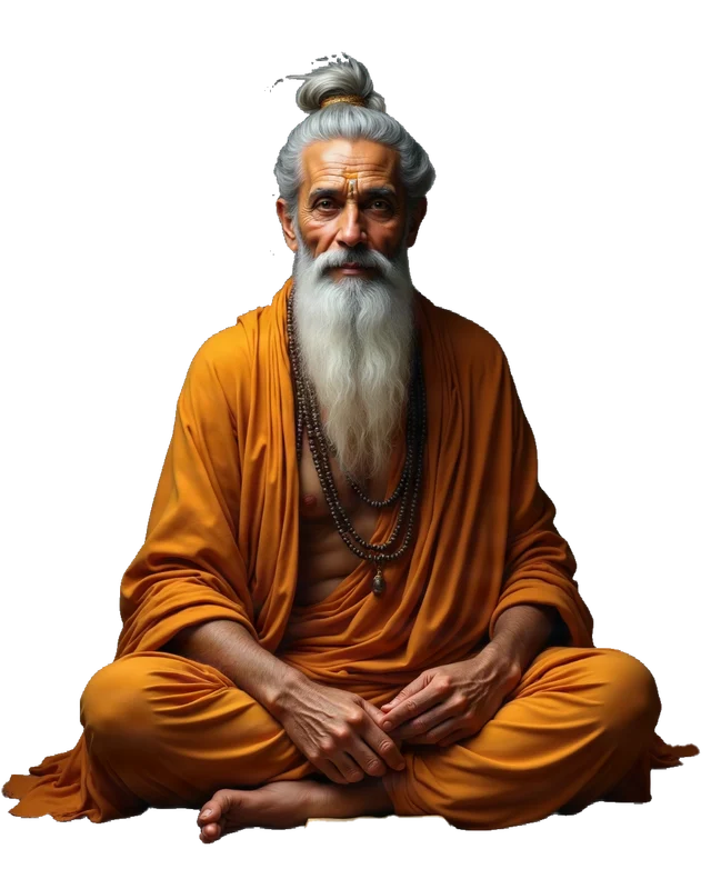 An artistic depiction of Parashara Muni